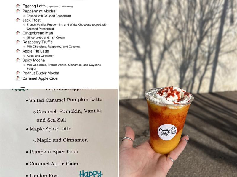 Grumpy's Grind Menu