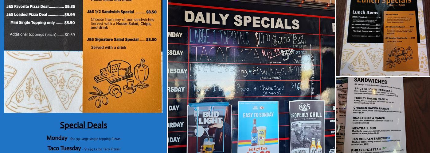 J&S Pizza Menu