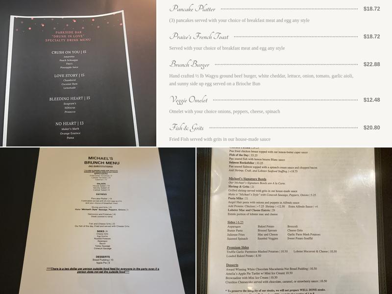 Michael's Restaurant Menu
