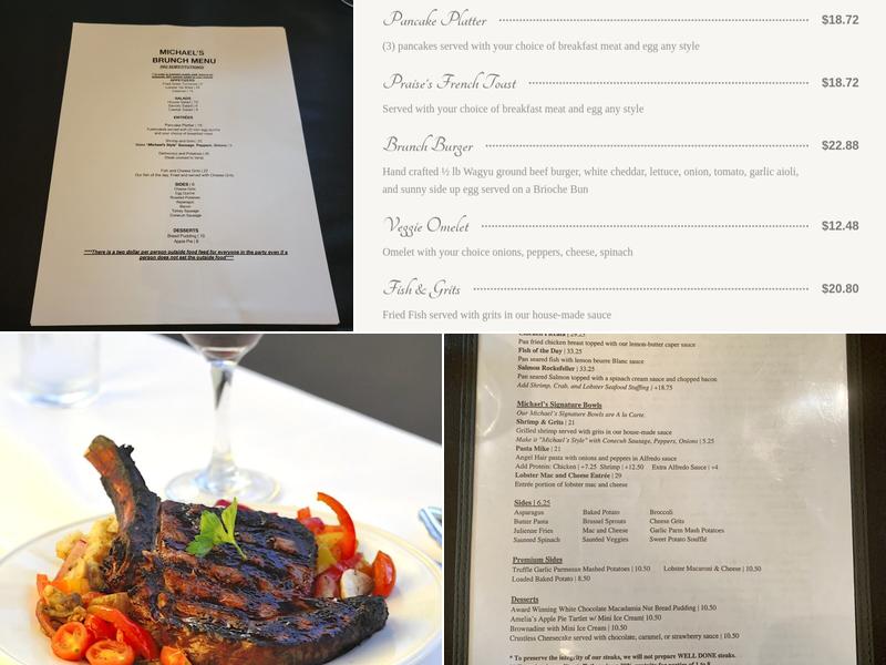 Michael's Restaurant Menu