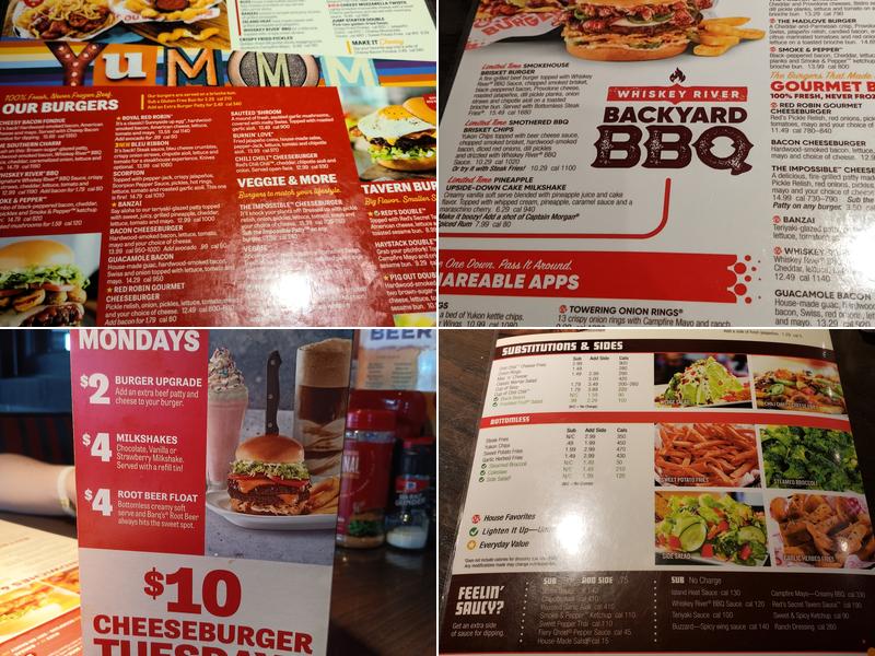 Red Robin Gourmet Burgers and Brews Menu