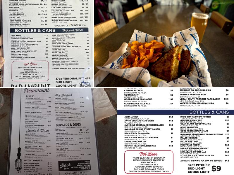 Paramount Menu