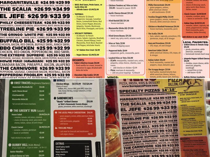 SCRAPPY'S PIZZA Menu