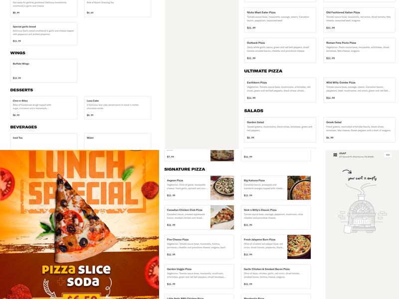 Nick-N-Willy's Pizza Menu