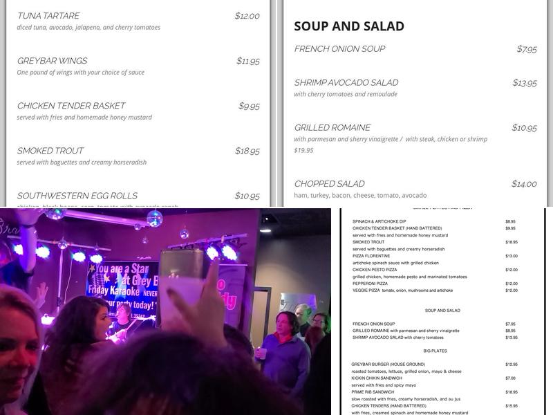 Grey Bar Menu