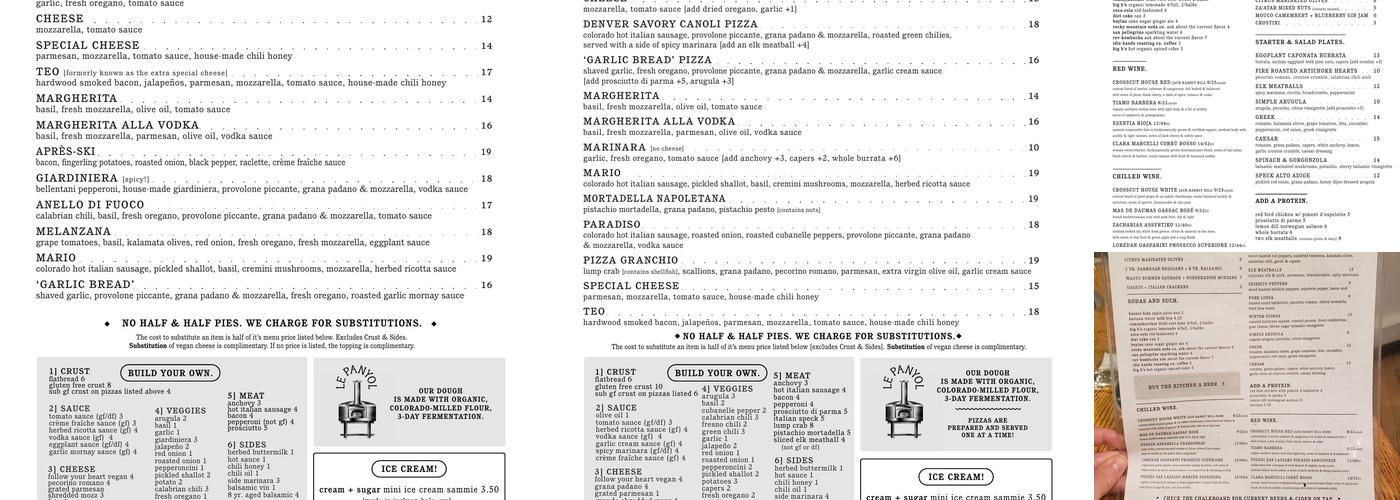 CROSSCUT PIZZERIA & TAPHOUSE Menu