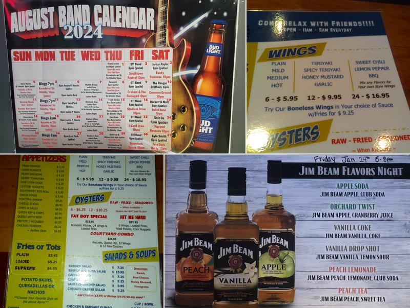 Courtyard Oyster Bar Menu