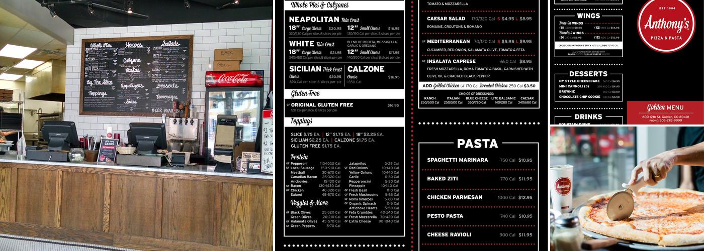 Anthony's Pizza & Pasta Menu