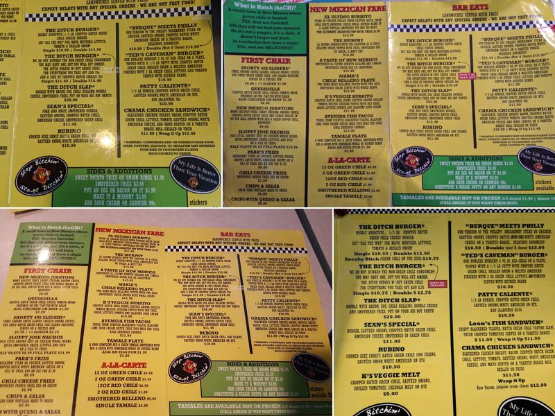 The Ditch on 40 Menu