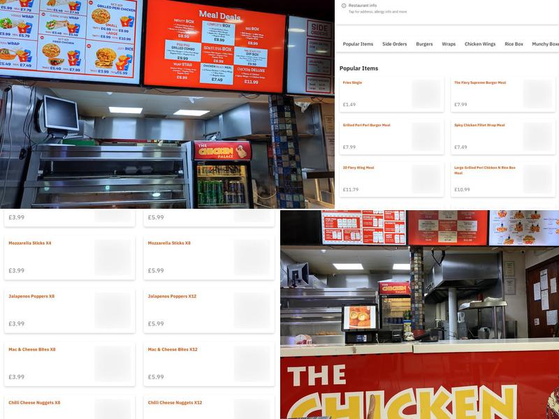 The Chicken Palace Menu