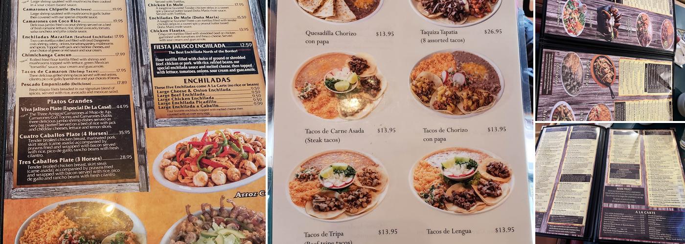 Fiesta Jalisco Menu