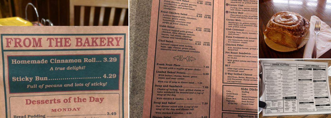 Corner Cafe Riverside Menu