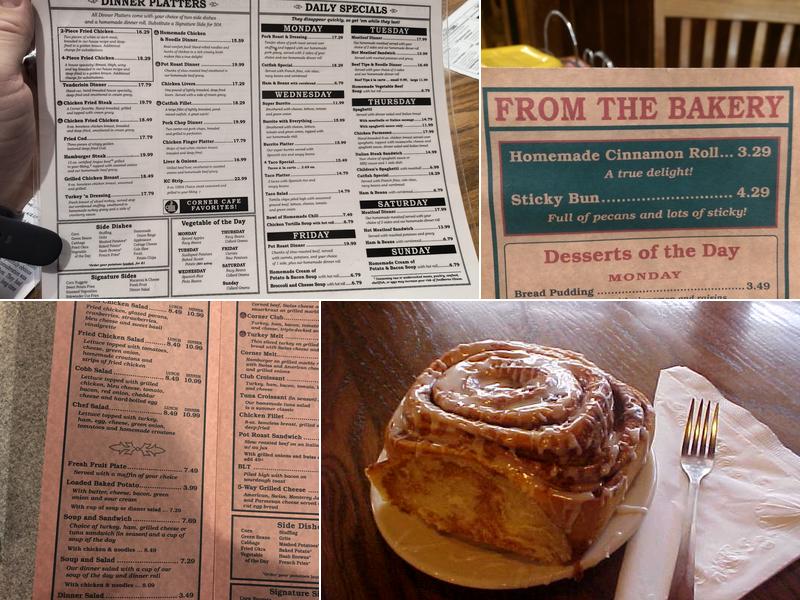 Corner Cafe Riverside Menu