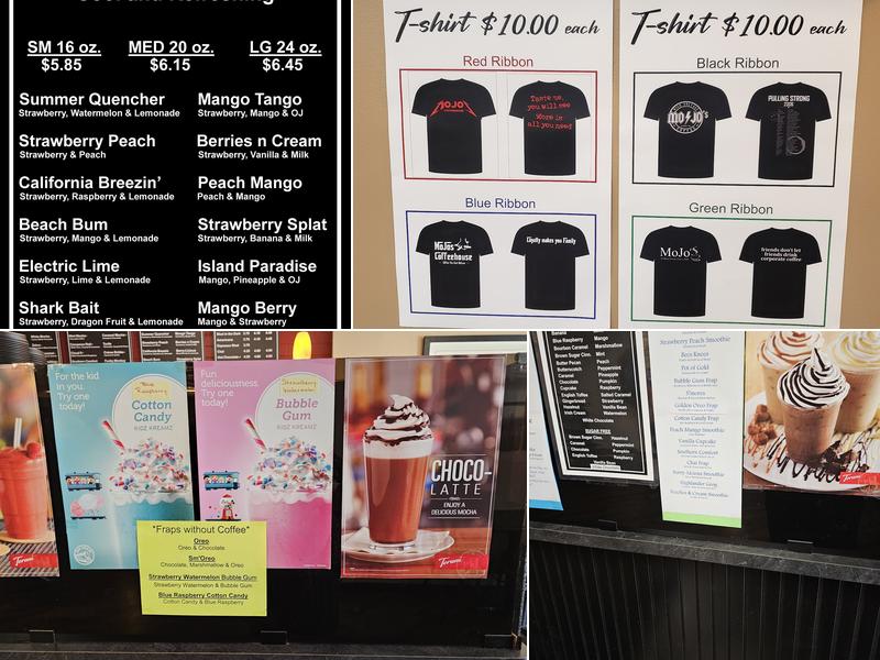 MoJo's Coffeehouse Menu