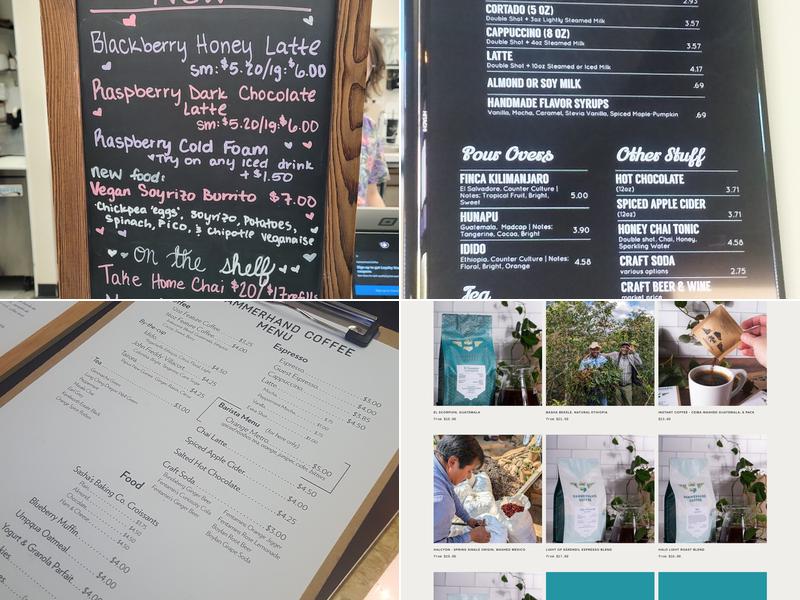 Hammerhand Coffee Menu