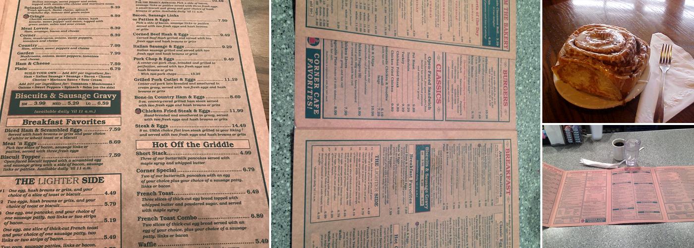 Corner Cafe Independence Menu