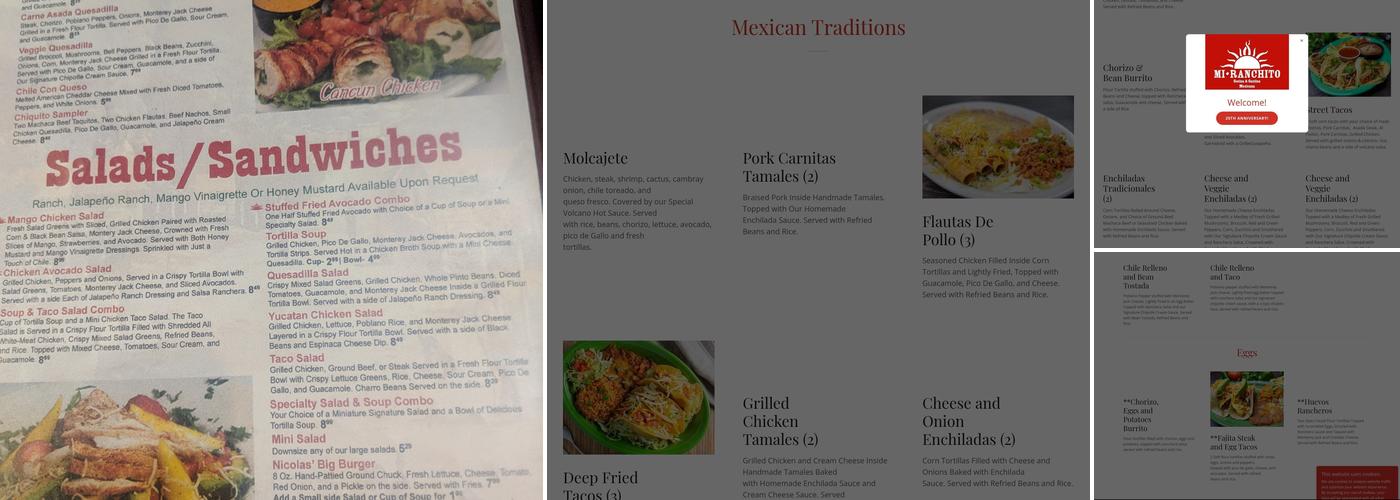 Mi Ranchito Menu