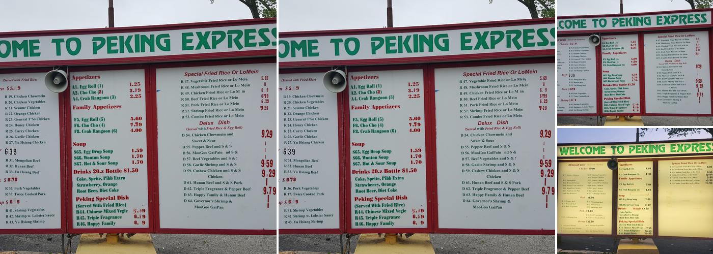 Peking Express Menu