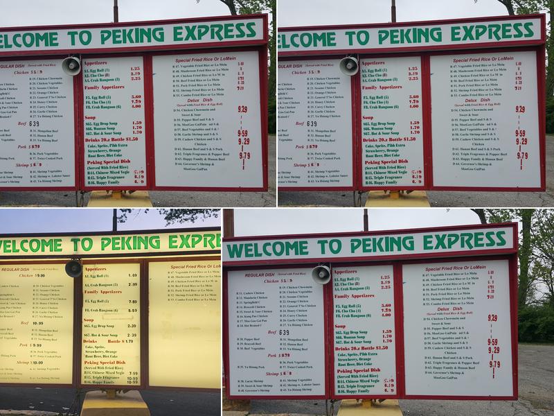 Peking Express Menu