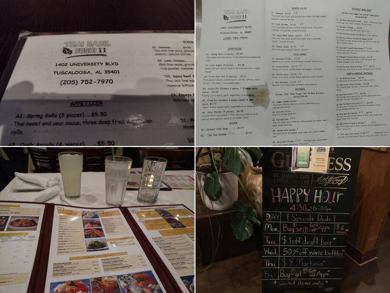 THAI BASIL SUSHI II Menu