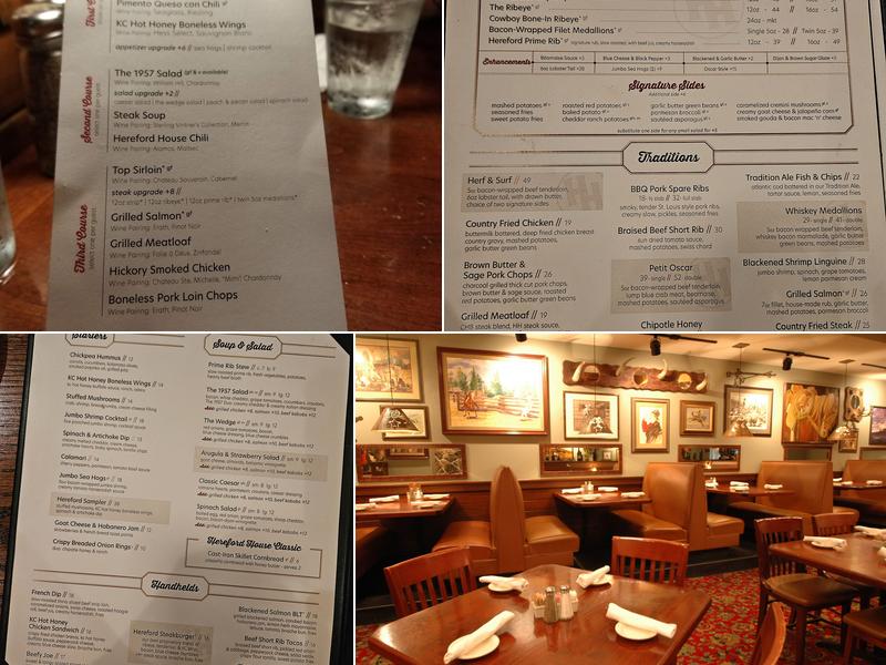 Hereford House - Independence Menu