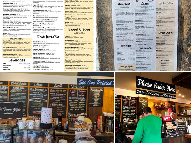 Goodys Mountain Creperie Menu