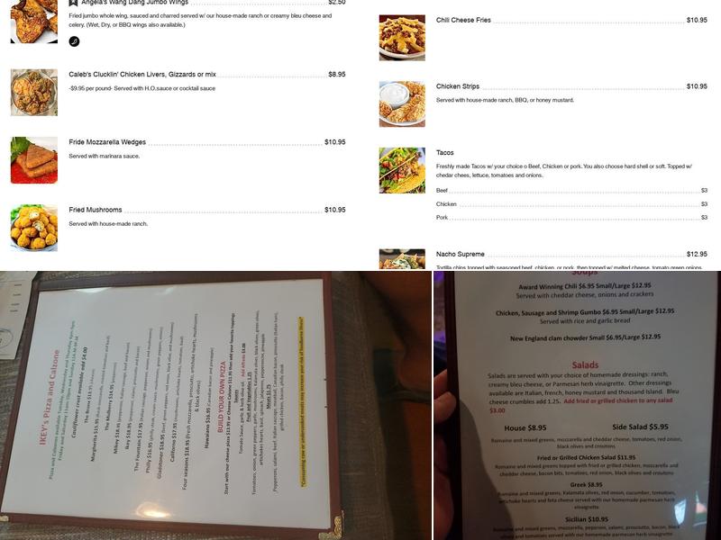 The Hideout Bar & Grill Menu