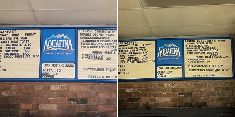 Cafe Menu