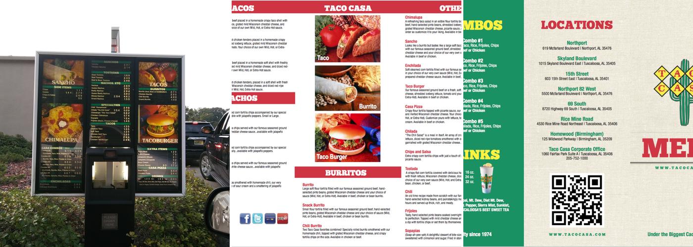 Taco Casa Menu