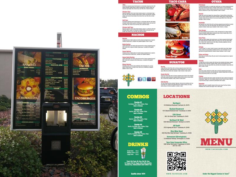 Taco Casa Menu