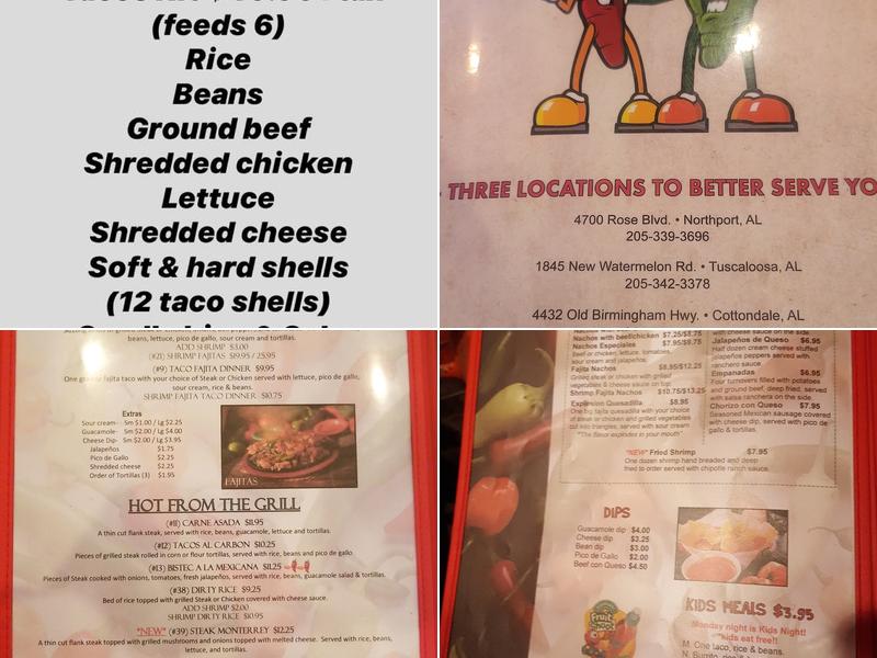 Jalapeños Mexican Grill Menu