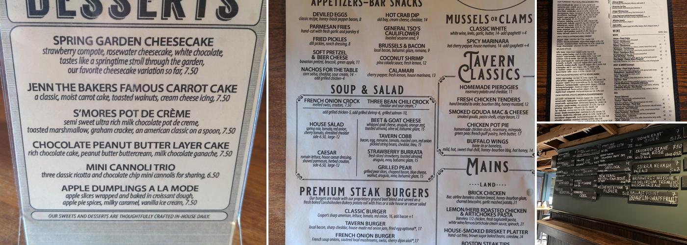 The Stray Dog Tavern Menu