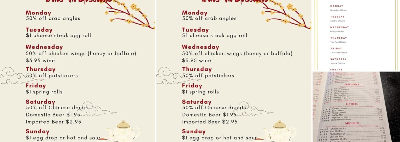 Swen Chinese Restaurant Menu