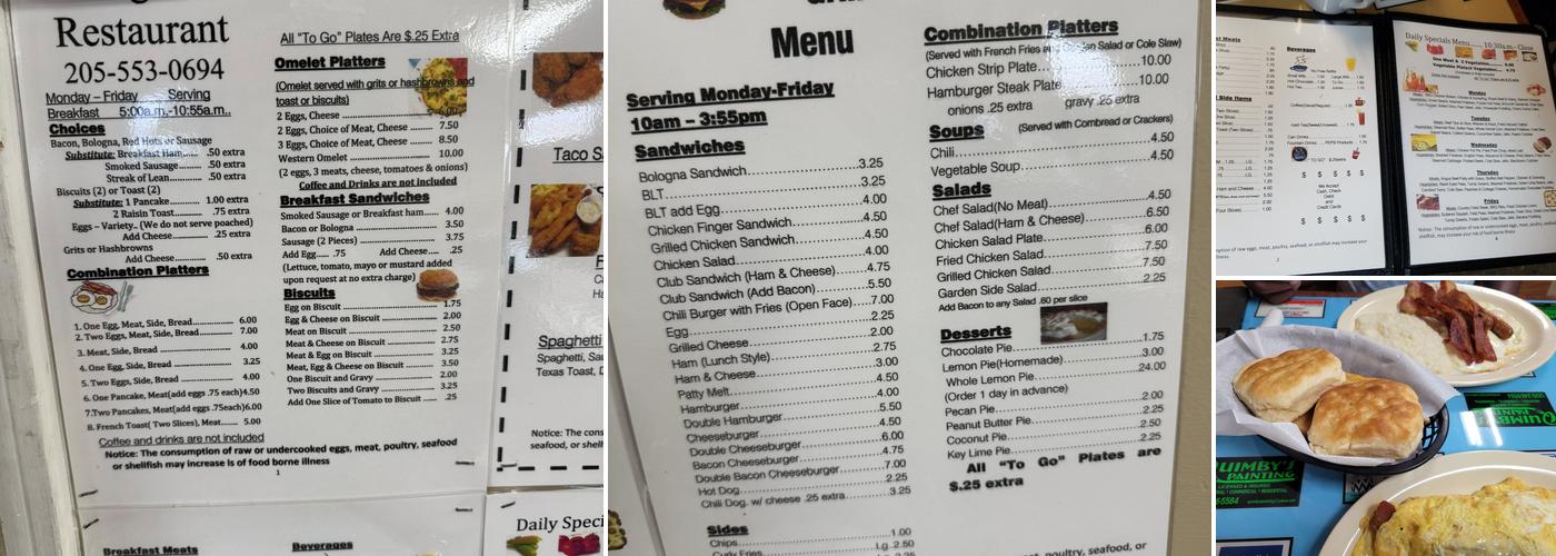 Wright's Restaurant Menu