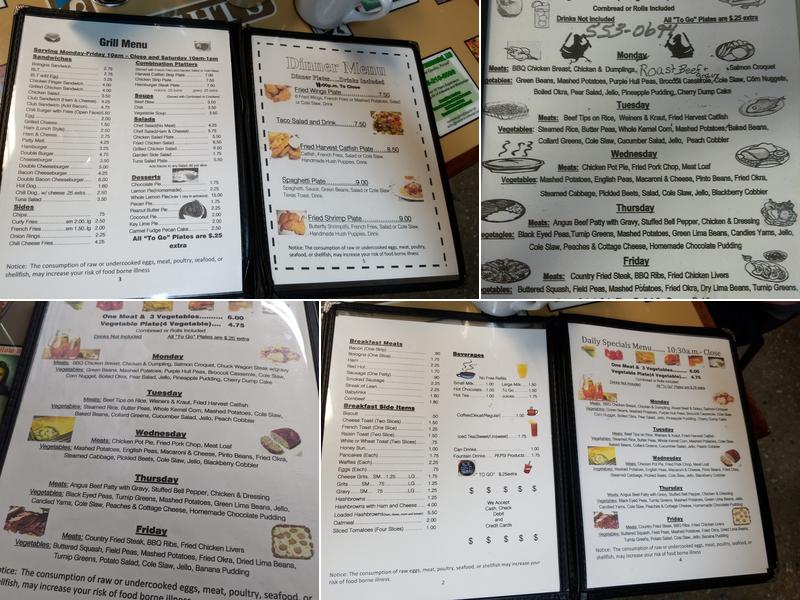 Wright's Restaurant Menu