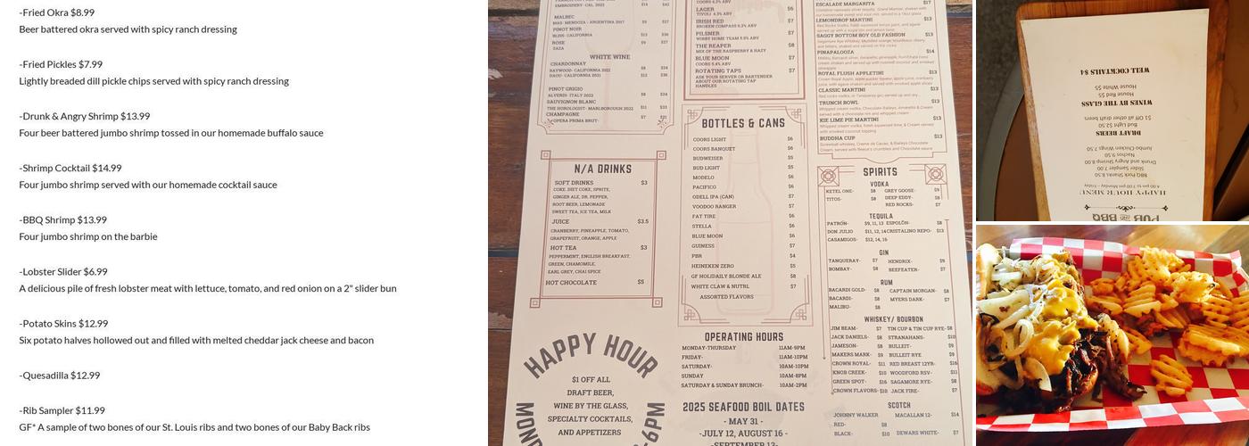 Genesee Pub and BBQ Menu
