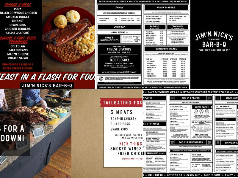 Jim 'N Nick's Bar-B-Q Menu