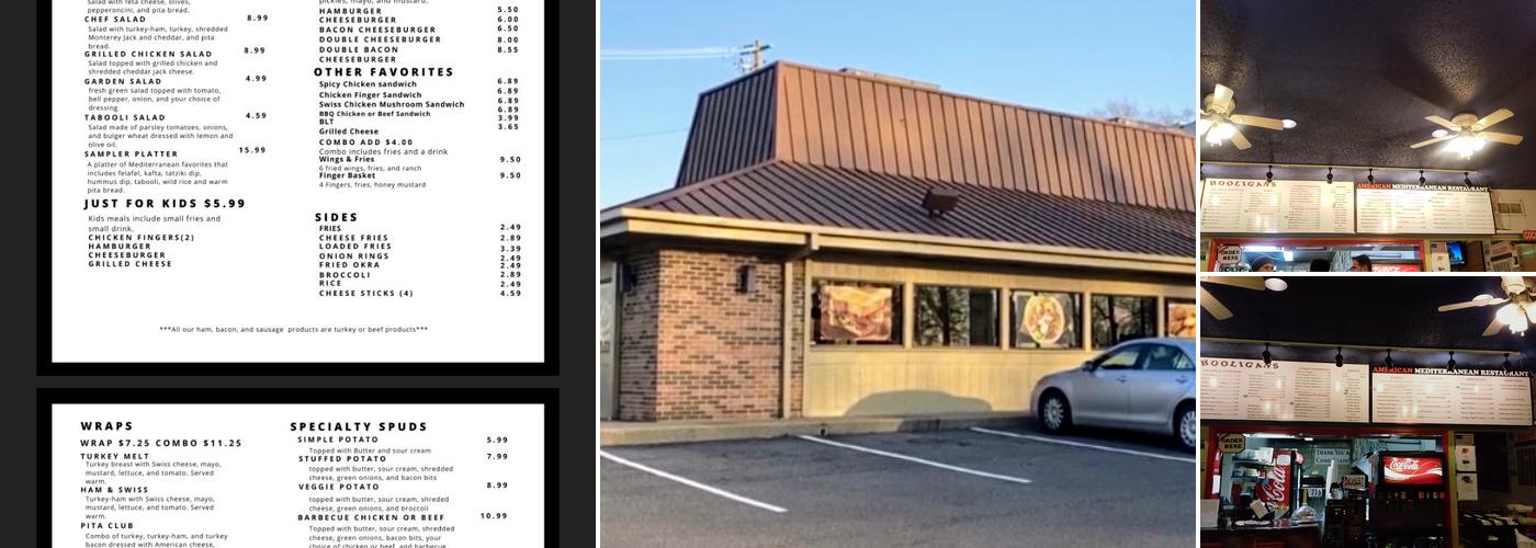 Hooligans Restaurant Menu