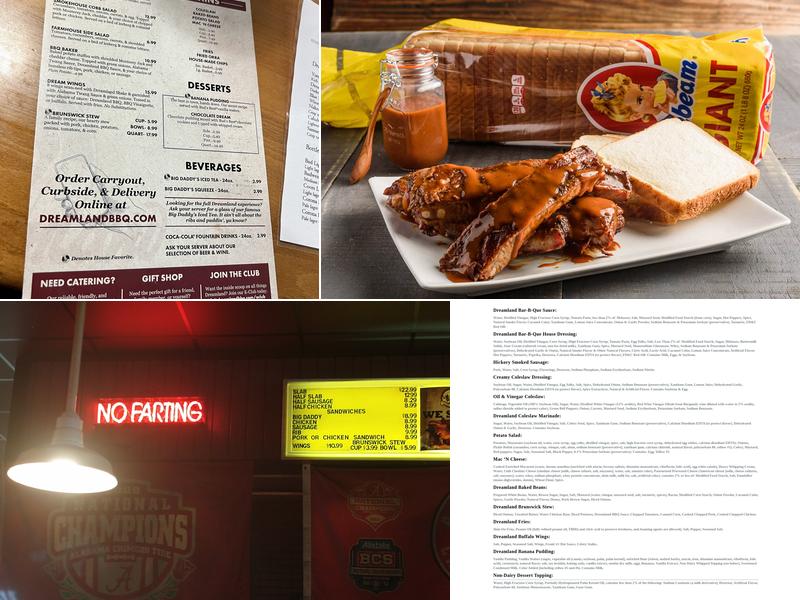 Dreamland BBQ Menu