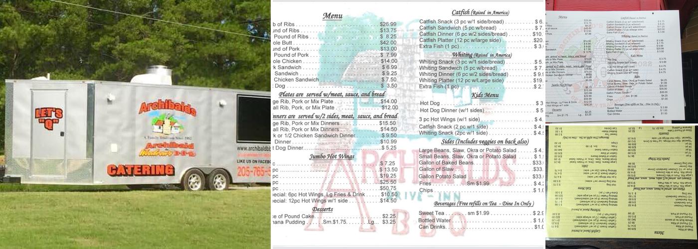Archibald's Menu