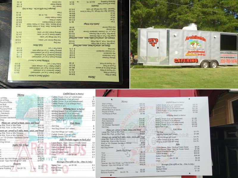 Archibald's Menu