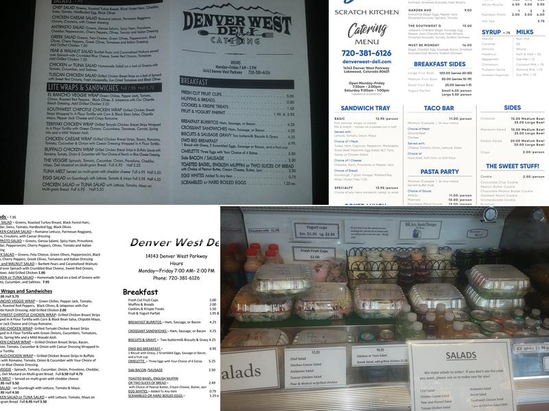 Denver West Deli Menu