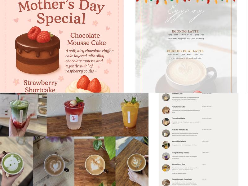 Ground Up Coffee Cafe Menu