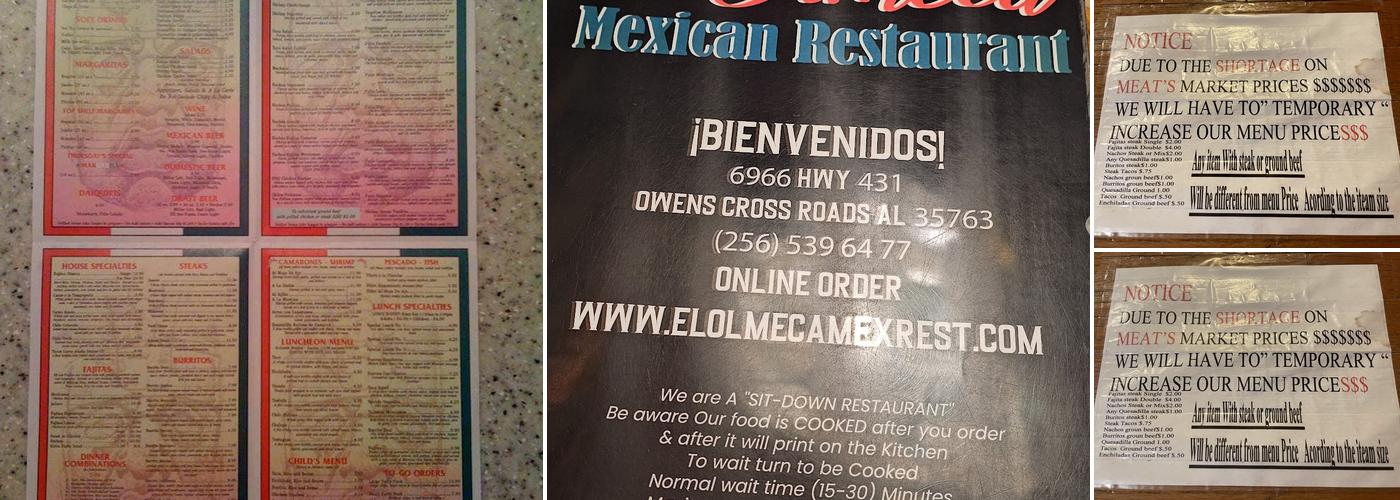 El Olmeca Menu