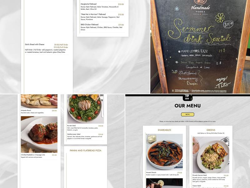 Roof Top Tavern Menu