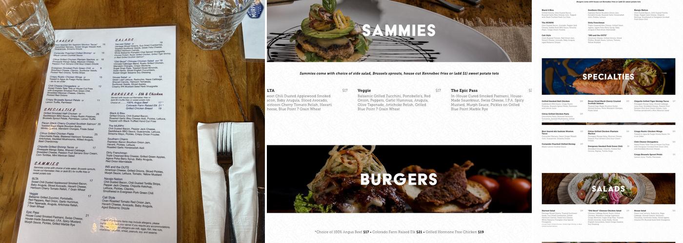 Murphy's Mountain Grill Menu