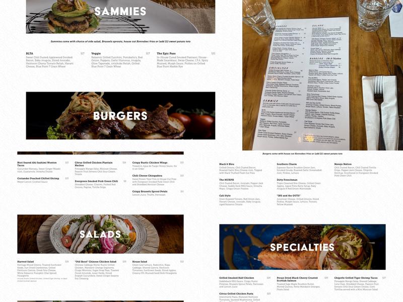 Murphy's Mountain Grill Menu