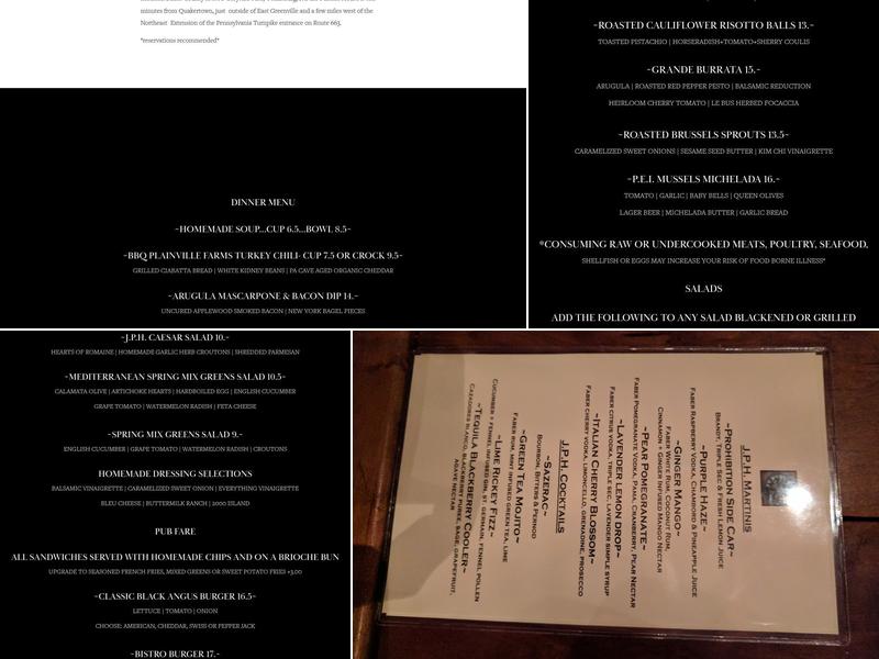Jamison Publick House Menu