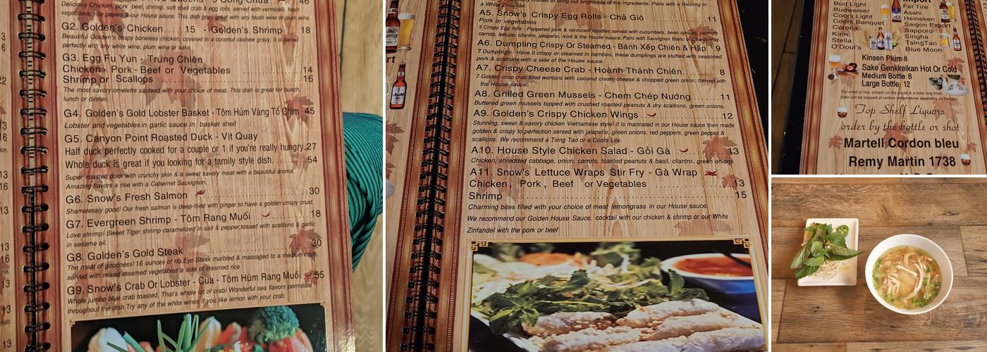 Pho Evergreen Menu