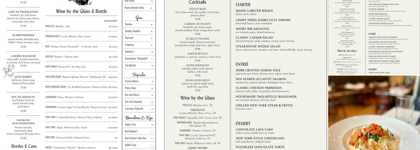 Commerce Kitchen Menu